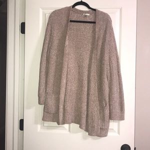 tan chenille cardigan!